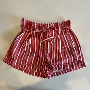 American Eagle Striped Red Shorts